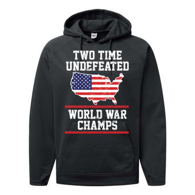 Two Time Undefeated World War Champs Performance Fleece Hoodie