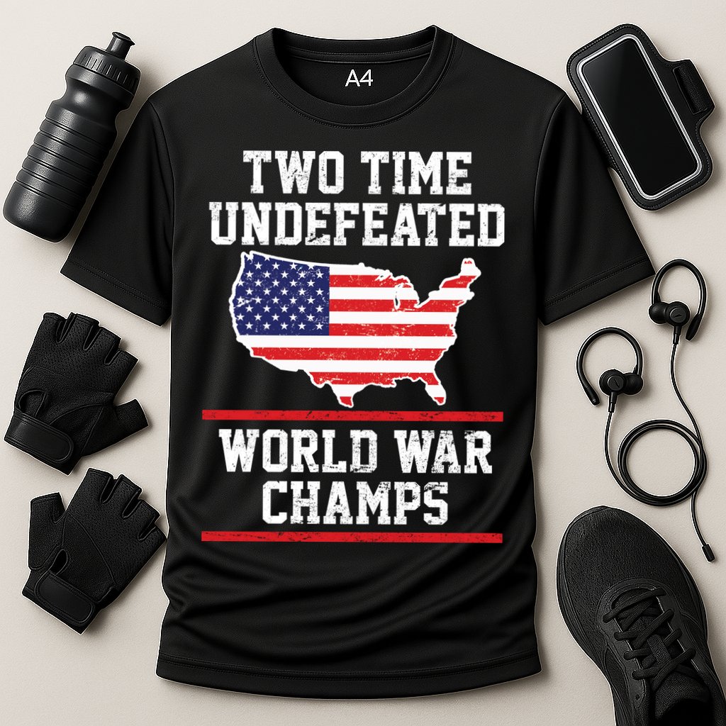 Two Time Undefeated World War Champs Cooling Performance Crew T-Shirt