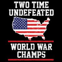 Two Time Undefeated World War Champs Drawstring Bag