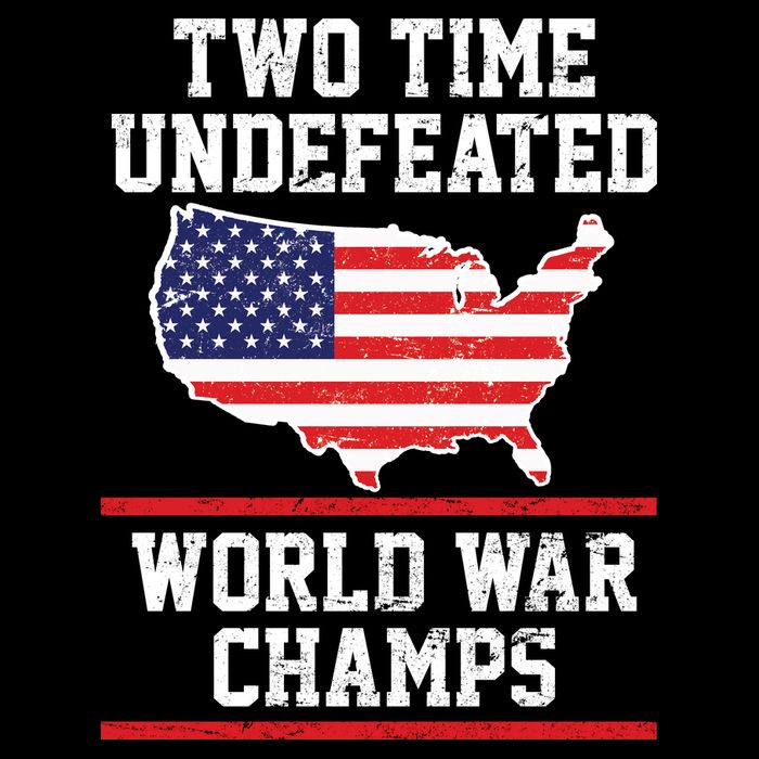 Two Time Undefeated World War Champs Drawstring Bag