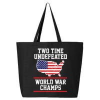 Two Time Undefeated World War Champs 25L Jumbo Tote