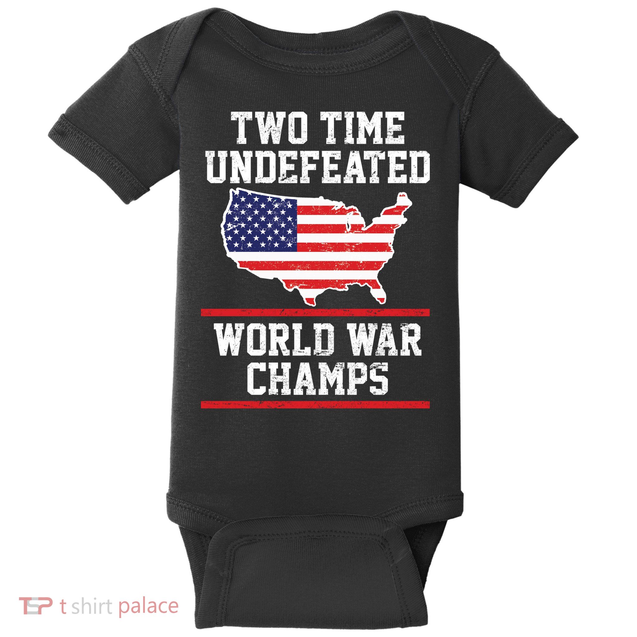 Two Time Undefeated World War Champs Baby Bodysuit