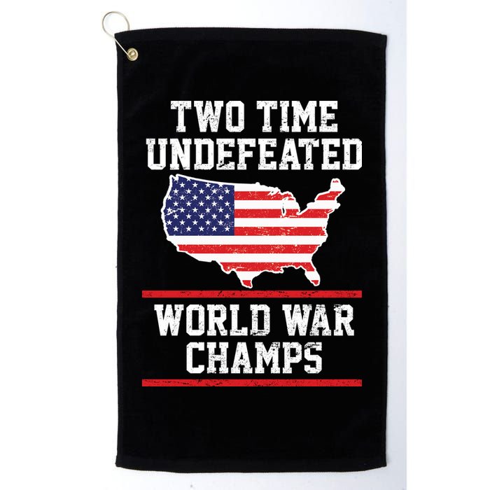Two Time Undefeated World War Champs Golf Towel