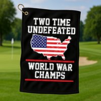 Two Time Undefeated World War Champs Golf Towel