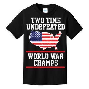 Two Time Undefeated World War Champs Kids T-Shirt