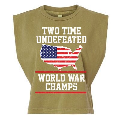 Two Time Undefeated World War Champs Garment-Dyed Women's Muscle Tee