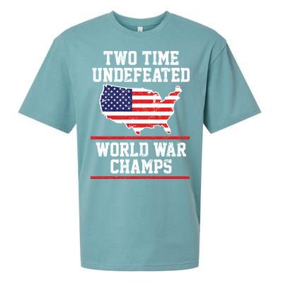 Two Time Undefeated World War Champs Sueded Cloud Jersey T-Shirt