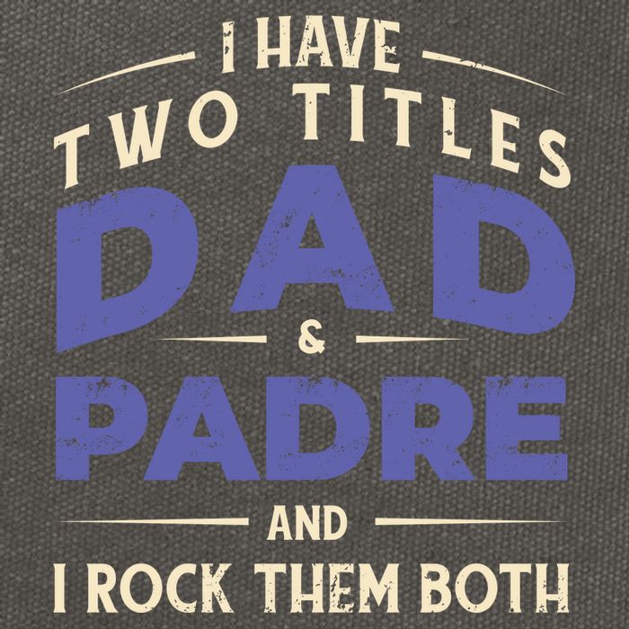 Two Titles Dad And Padre Cotton Canvas Backpack