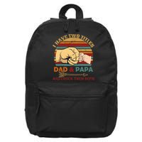 Two Titles Dad And Pap I Rock Them Both 16 in Basic Backpack