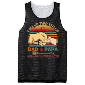 Two Titles Dad And Pap I Rock Them Both Mesh Reversible Basketball Jersey Tank