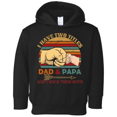 Two Titles Dad And Pap I Rock Them Both Toddler Hoodie