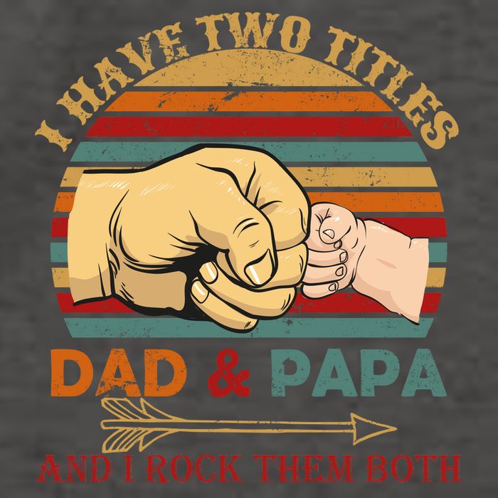 Two Titles Dad And Pap I Rock Them Both Vector Backpack