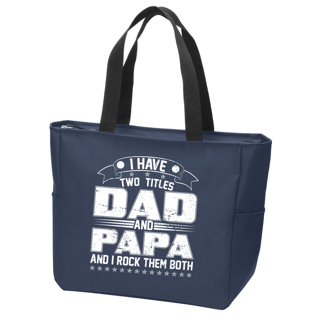 Two Titles Dad And Papa Zip Tote Bag