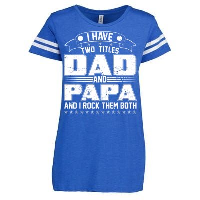 Two Titles Dad And Papa Enza Ladies Jersey Football T-Shirt