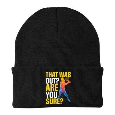 That Was Out Are You Sure Sport Tennis Cool Gift Beanie