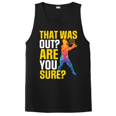 That Was Out Are You Sure Sport Tennis Cool Gift PosiCharge Competitor Tank