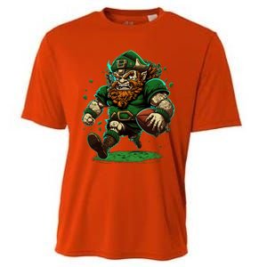 Touchdown With Our Leprechaun American Football And Great Gift Cooling Performance Crew T-Shirt