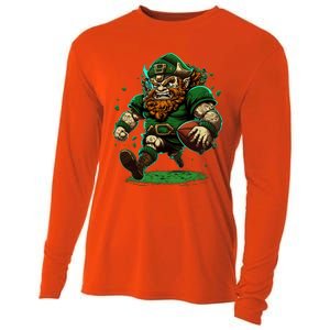 Touchdown With Our Leprechaun American Football And Great Gift Cooling Performance Long Sleeve Crew