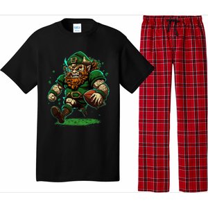 Touchdown With Our Leprechaun American Football And Great Gift Pajama Set