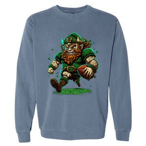 Touchdown With Our Leprechaun American Football And Great Gift Garment-Dyed Sweatshirt