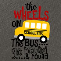 The Wheels On The School Bus Go Round And Round Back To School Cotton Canvas Backpack