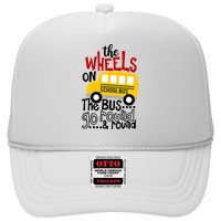 The Wheels On The School Bus Go Round And Round Back To School Trucker Hat