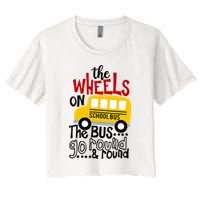 The Wheels On The School Bus Go Round And Round Back To School Crop Top