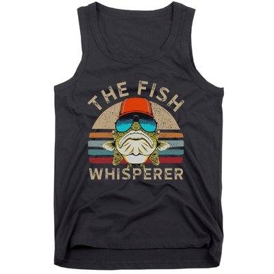 The Whisperer Of Fish Retro Vintage Fishing Angler Fisherman Tank Top