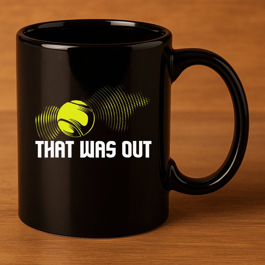 That Was Out Tennis Player Sports Lover Matching Team 11oz C Handle Ceramic Mug