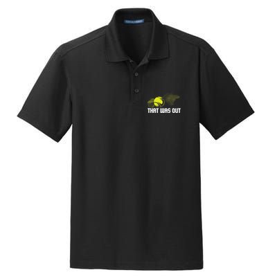 That Was Out Tennis Player Sports Lover Matching Team Dry Zone Grid Polo