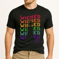 The W.I.Z.A.R.D Of Oz Pride Wicked Witch Rainbow Text Stack Performance Shirt