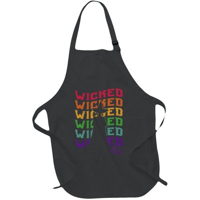 The W.I.Z.A.R.D Of Oz Pride Wicked Witch Rainbow Text Stack Full-Length Apron With Pockets