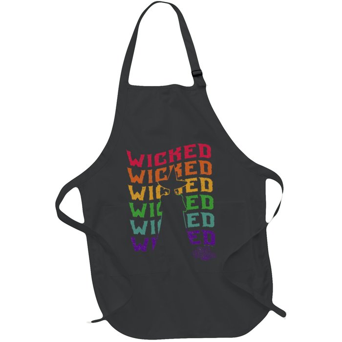 The W.I.Z.A.R.D Of Oz Pride Wicked Witch Rainbow Text Stack Apron