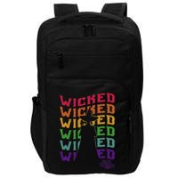 The W.I.Z.A.R.D Of Oz Pride Wicked Witch Rainbow Text Stack Impact Tech Backpack
