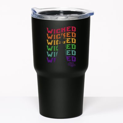The W.I.Z.A.R.D Of Oz Pride Wicked Witch Rainbow Text Stack Tumbler