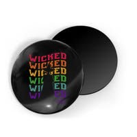 The W.I.Z.A.R.D Of Oz Pride Wicked Witch Rainbow Text Stack Magnet
