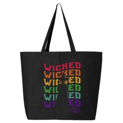 The W.I.Z.A.R.D Of Oz Pride Wicked Witch Rainbow Text Stack 25L Jumbo Tote