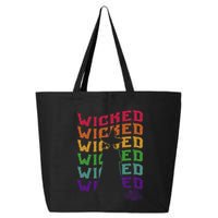 The W.I.Z.A.R.D Of Oz Pride Wicked Witch Rainbow Text Stack 25L Jumbo Tote