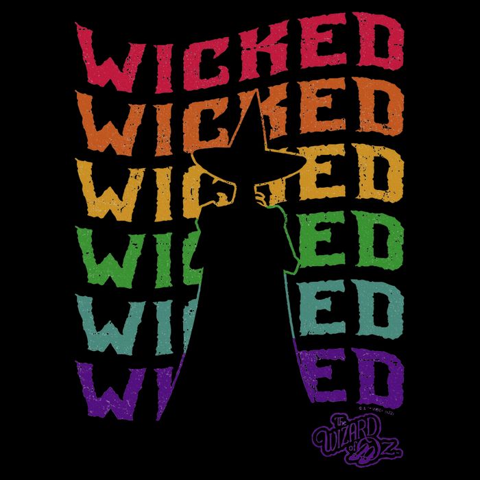 The W.I.Z.A.R.D Of Oz Pride Wicked Witch Rainbow Text Stack Toddler T-Shirt