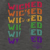 The W.I.Z.A.R.D Of Oz Pride Wicked Witch Rainbow Text Stack Vector Backpack