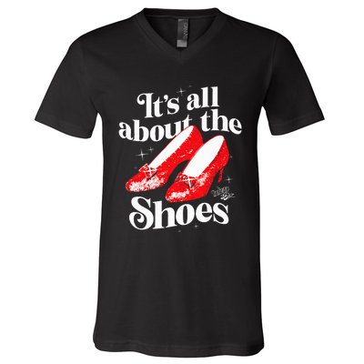 The W.I.Z.A.R.D Of Oz Dorothy Gale Its All About The Shoes V-Neck T-Shirt