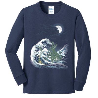 The Wave Off R&X27;Lyeh Kids Long Sleeve Shirt