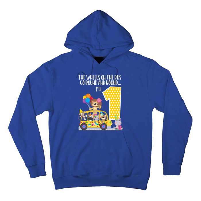 The Wheels On The Bus 1st Birthday 1 Yr Old Family Matching Gift Hoodie