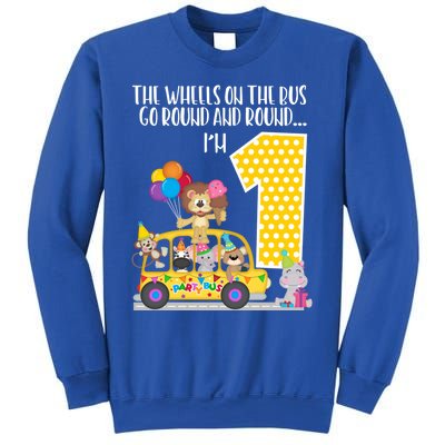 The Wheels On The Bus 1st Birthday 1 Yr Old Family Matching Gift Sweatshirt