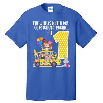 The Wheels On The Bus 1st Birthday 1 Yr Old Family Matching Gift Tall T-Shirt