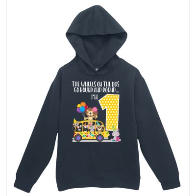 The Wheels On The Bus 1st Birthday 1 Yr Old Family Matching Gift Urban Pullover Hoodie