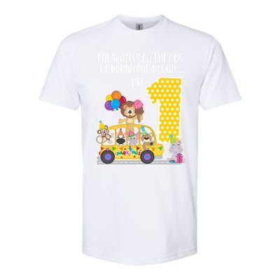 The Wheels On The Bus 1st Birthday 1 Yr Old Family Matching Gift Softstyle CVC T-Shirt