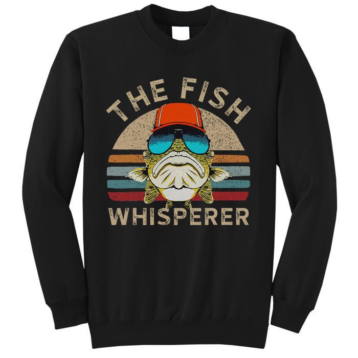 The Whisperer Of Fish Retro Vintage Fishing Angler Fisherman Sweatshirt