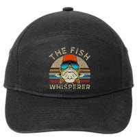 The Whisperer Of Fish Retro Vintage Fishing Angler Fisherman 7-Panel Snapback Hat