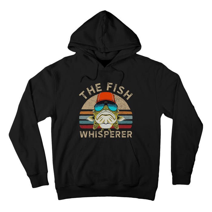 The Whisperer Of Fish Retro Vintage Fishing Angler Fisherman Tall Hoodie